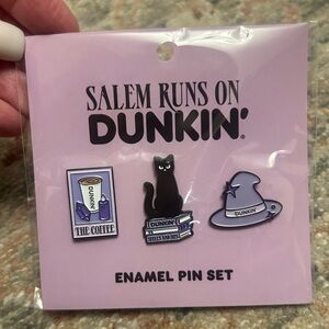 Dunkin' Donuts Collector’s Edition 2025 Salem, MA Halloween Enamel Pin Set